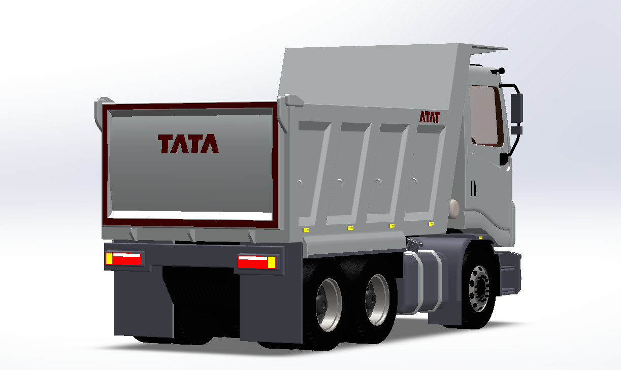 6X4自卸卡车3D图纸 Solidworks设计